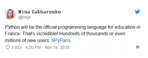 Python將成為法國高中官方程式語言，諾貝爾經濟學獎得主也用它！