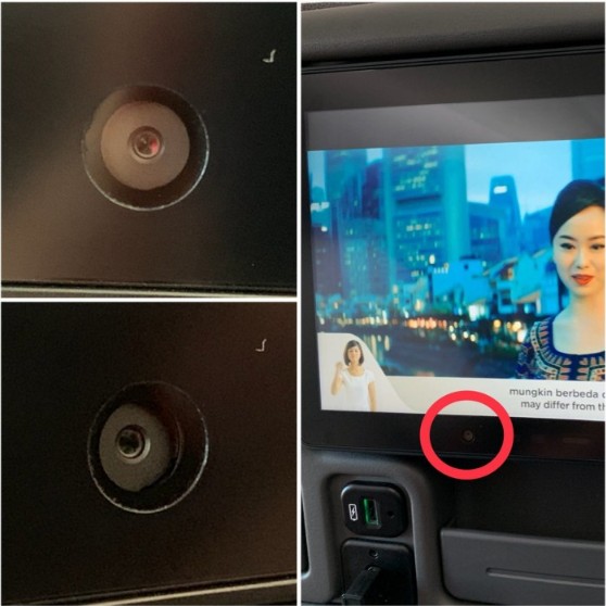 旅客發現新加坡航空公司的資訊娛樂系統配有嵌入式攝像頭