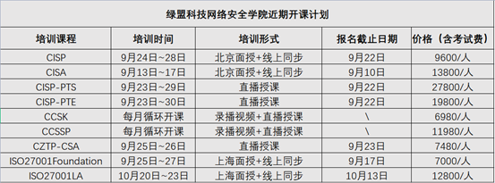 課程日曆｜你的充電計劃綠盟君幫你安排好了